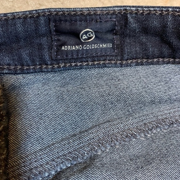 AG Adriano Goldschmied The Stevie Slim Straight Dark Wash Jeans Women 29R - Picture 8 of 9